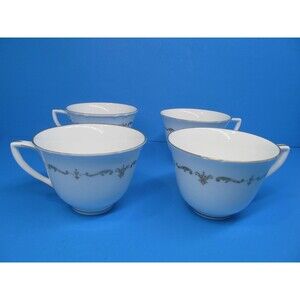 Royal Worcester Gold Chantilly Fine Bone China Set Of 4 Cups Only No Saucers GUC